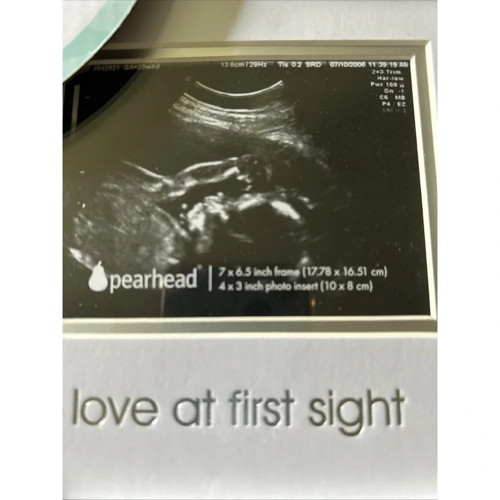 Pearhead Sonogram Picture Frame Love at First Sight For Baby‎ Ultrasound Photo